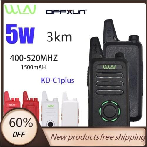 Hot 2PCS WLN KD-C1 Walkie Talkie UHF 400-470 MHz 5W Power 16 Channel Kaili MINI handheld Transceiver C1 Two Way Radio