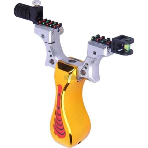 Outdoor Hunting Slingshot Premium alloy Catapult Slingshot with Aiming device Rubber Band shooting Slingshot professional bow