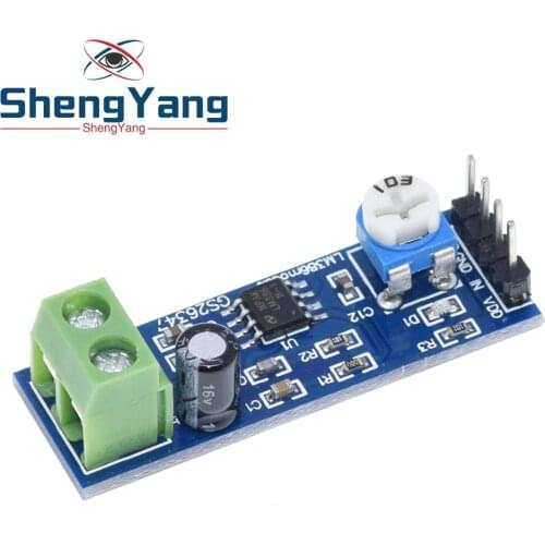 ShengYang 200 Times Gain 5V-12V LM386 Audio Amplifier Module 10K Adjustable Resistance 200 Multiplier Speaker Wire Holder
