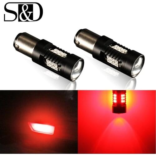 2Pcs 1157 BAY15D P21/5W Led Bulb 21 3030SMD Auto Leds Bulbs Brake Tail Lamp Car Backup light 12V 24V Red