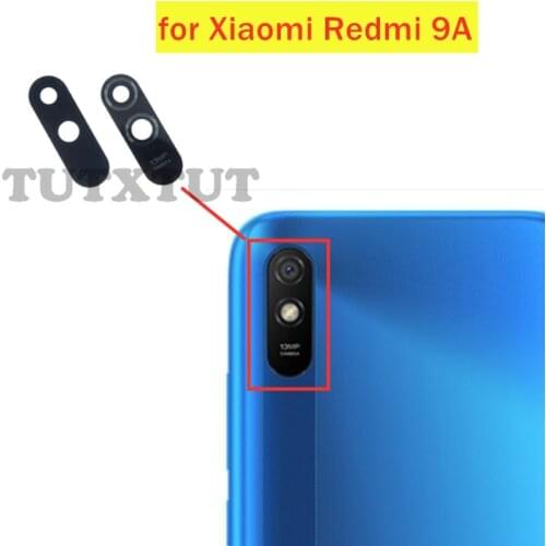 2pcs for Xiaomi Redmi 9A Back Camera Glass Lens Main Rear Camera Lens with Glue Repair Spare Parts