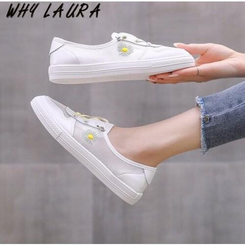 Mujer casual Sapatos womens flat shoes with a small white lace-up for beach wear comfort shoes