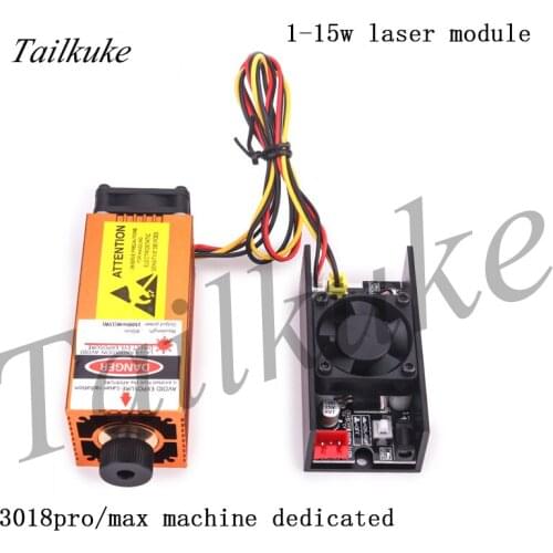 1-15w 12V Point Laser 450nm Blue Light Adjustable Focus 3018pro/max Special for Engraving Machine