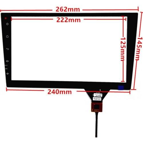 10.1 inch BR10077R-A Universal Capacitive Touch Digitizer for Honda Car DVD navigation Touch screen panel Glass With button