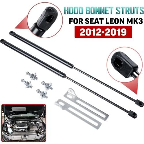 2pcs Front Bonnet Hood Modify Gas Strut Bar Gas Spring Lift Support Shock Damper for SEAT Leon MK3 2012-2019