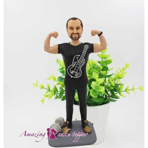 2019 AMAZING CAKE TOPPER Toys Fintess sports handsome sculpture giftToys Custom Polymer Clay Figure From Pictures Christmas gif