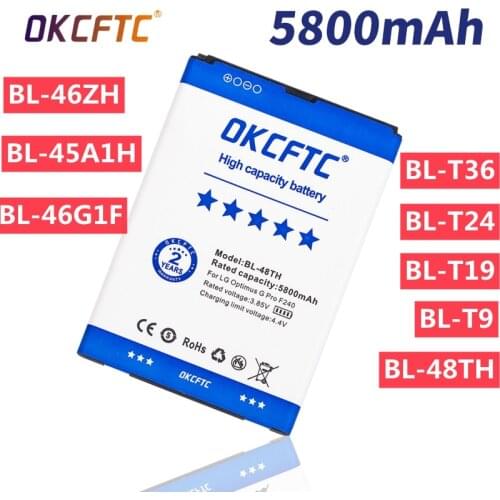 Battery For LG K7 K8 K10 K10 2017 Version K20 Plus K30 X410TK K220 X for LG Nexus 5 5X Optimus E977 BL-T24 BL-T19 BL-T9 Battera