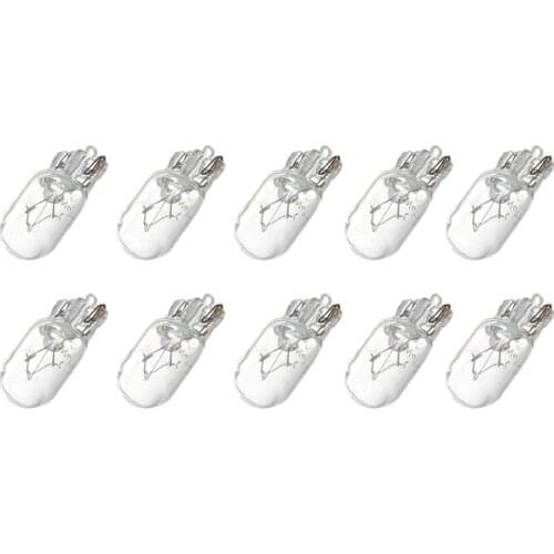 Car T10 12V 5W 168 194 W5W Halogen Light Bulb Instrument Cluster Gauge Dash Lamp Reading Lights , 10 Pack Warm White
