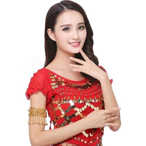 1Pcs Belly Dance Performance Metal Arm Chain Indian Dance Bell Wrist Band Bracelet Accessories Arm Ornament New