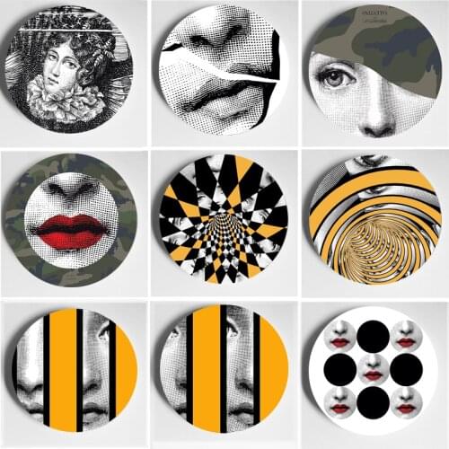 6''/7''/8''/10'' 2020 Newest Style Decorative Plate Milan Design Wall-Hanging Wall Plate Circular Dishes Home Room Bar