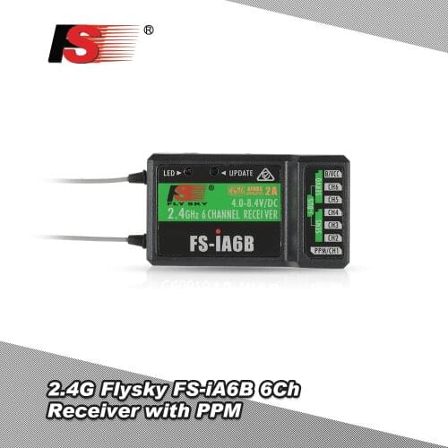 Flysky FS-iA6B 2.4G 6Ch Receiver PPM Output for model aircraft fixed wing multicopter Compatible Flysky i4 i6 i10 Transmitter