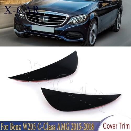 X-CAR Front Bumper Air Vent Outlet Cover Trim For Mercedes Benz W205 C-Class C180 C200 C300 C400 C43 C63 AMG 2015 2016 2017 2018