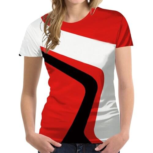2021 Summer Woman T Shirt Streetwear O Neck Short Sleeve Tees Tops Style Clothes Casual Ventilation Girl 3D Racing Print Tshirt