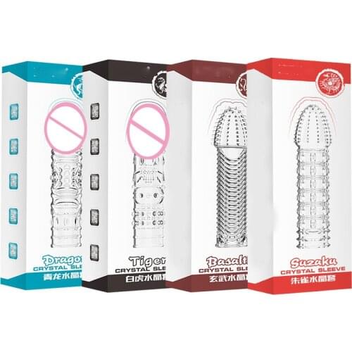 Spike Vibrating Crystal Set For Men Adult Sex toys pussy Penis Wearable Crystal Sets Long and Thick Transparent Spike Sets