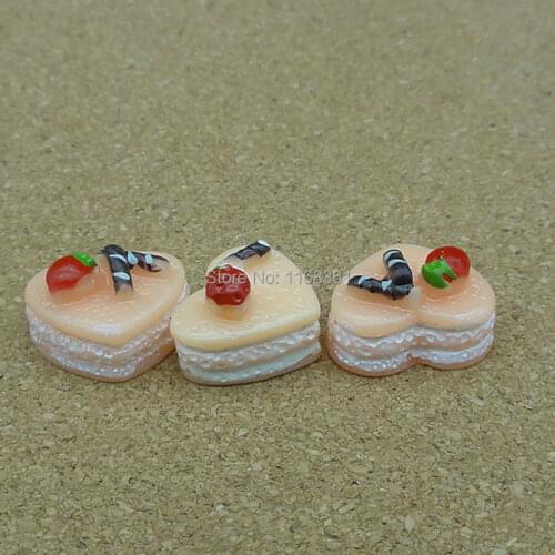 1pcs/lot resin orange chocolate strawberry cake 14mm Cabochons Scrapbooking Hair Bow Center Card Frame Making Craft DIY B005-8