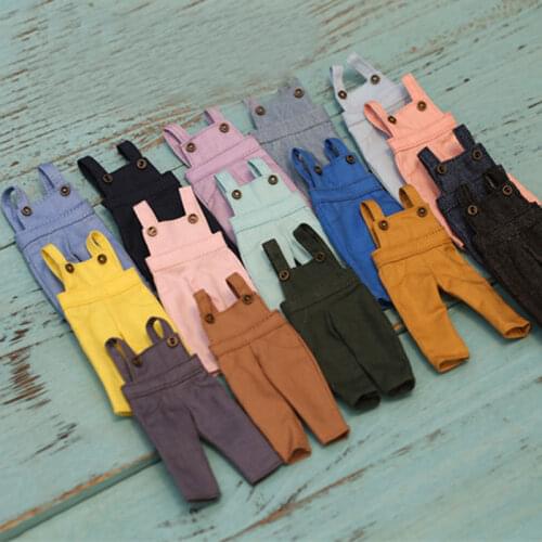 Obitsu11 doll ob11 plain doll meijie pig clay handle can wear suspends doll pants doll clothes overall trousers