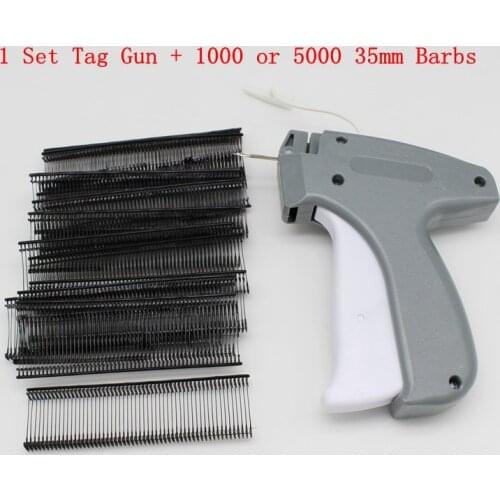 1 Set Tag Gun + 1000 or 5000 39mm Barbs Pistola Etiquetadora Precio Garment Price Label Tagging Price Clothes Sewing Accessory