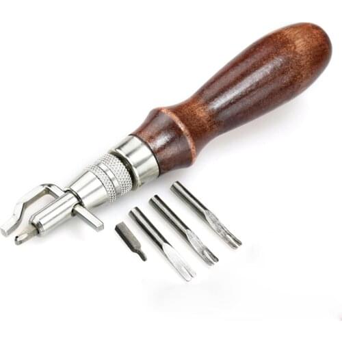 Multi-function Trencher Leather Tool Handworking Work Hole Punche Stitching