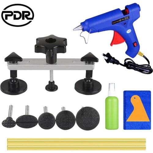 GLCC Dent Repair PDR Tool Kit Car Body Dent Remove Auto Bridge Puller Glue Gun Glue Stick Hand Tool Sets Fix Hail Damage Dents