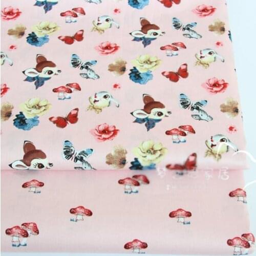 New Cartoon Cat Fox cotton cloth fabric DIY sewing crib bedding textile baby dress cushion sheet apparel quilting handwork decor