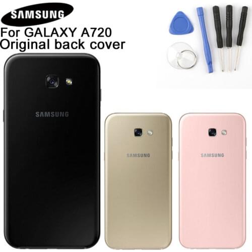 Original Back Cover Cases for Samsung GALAXY A7 2017 Edition A720 SM-A720 Back Glass Case Housing Backshell with Tools