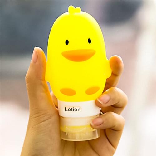 Food-grade Silicone 60/80/90/100ML Makeup Cute Travel Bottles Shampoo Shower Gel Lotion Sub-bottling Tube Squeeze Empty Bottle