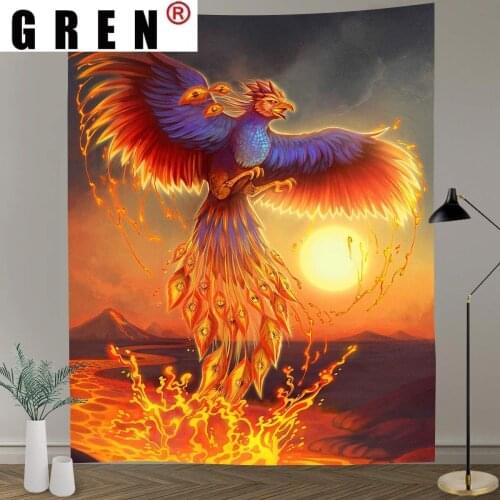 GREN Simsant Underwater World Tapestry Blue Ocean Tropical Fish Coral Art Wall Hanging Tapestries Living Room Home Dorm Decor