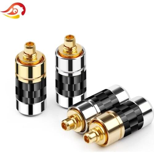 QYFANG Aluminum Alloy Earphone Plug Carbon Fiber MMCX Pin Audio Jack Wire Connector Metal Adapter N5005 N30 N40 W60 Headphone
