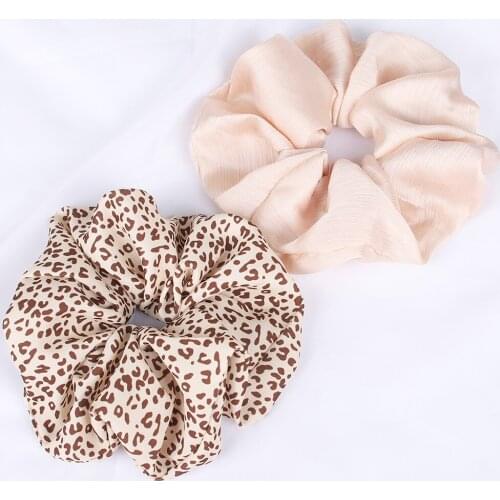 Leopard Dot Oversize Scrunchies Elastic Hair Bands Women Girls Large Ponytail Holder Hair Ties Rope Headbands Hair Accessories