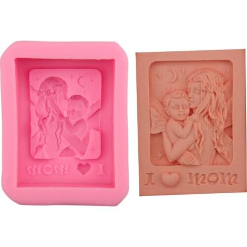 Baby Mother Silicone Soap molds baby soap Love Mom Craft Art Silicone Soap Mold Craft Molds Art Silicone Soap Craft Molds DIY