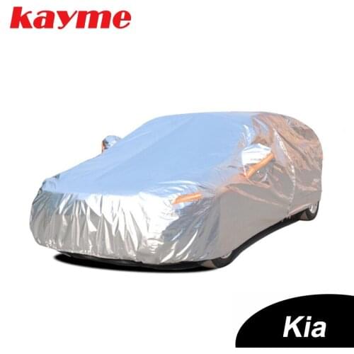Kayme aluminium Waterproof car covers super sun protection dust Rain car cover full universal auto suv protective for KIA