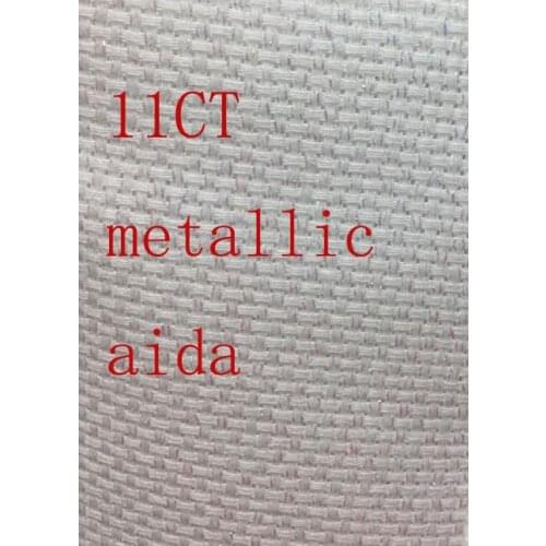 9TH Available 14CT And 11CT Filamentary Silver Metal Wire Cross Stitch Embroidery Fabric Canvas Aida Cloth Make Any Size