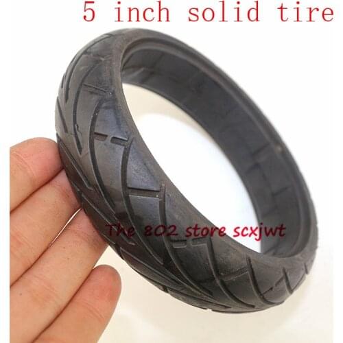 High quality 5" solid tyre for balancing car, electric skateboard , Trolley Cart , baby carriage 5 inch tubeless tire