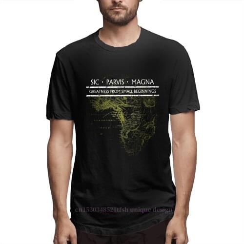 Top Quality Men Clothing Uncharted Drakes Fortune Advemture Nathan Drake T-Shirt SIC PARVIS MAGNA Shirt Fashion Short Sleeve
