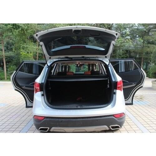 High Quality For Hyundai Santa Fe 2013 2014 2015 Rear Trunk Security Shield Cargo Cover Black