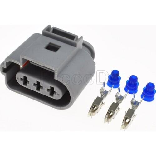 1/5/10/20Sets Kits 3 Pin Waterproof 1J0973723G 3.5mm Auto Fog Lamp Light Socket Crankshaft Sensor Connector For VW