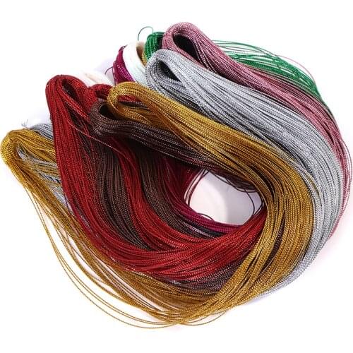 100m Rope Cord Gift Packaging String Metallic Jewelry Thread Cord DIY Tag Line Bracelet Making Labels Mark Lanyard