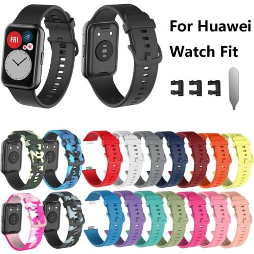 19 Colors Watchband For HUAWEI WATCH FIT Silicone Wrist Strap Band Replacement Bracelet Wristband Sports Women Men Correa