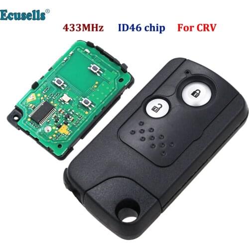 2 Button Intelligent Smart Remote Key 433MHZ With ID46 PCF7945 Chip For Honda CR-V CRV