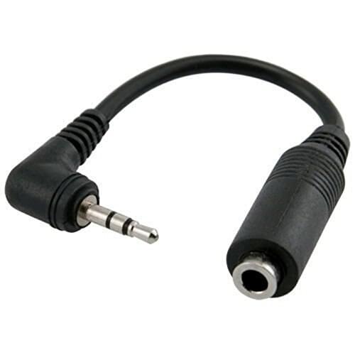 2pcs/lot 90 Degree Corners 2.5mm Male to 3.5mm Female Stereo Audio Jack Adapter Cable