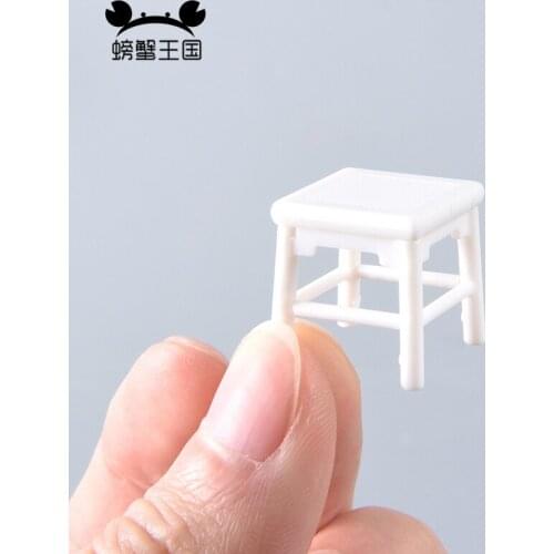 5pcs 1:25 Dollhouse mini Furniture Miniature Doll Accessories Chinese Style Plastic Armchair Bench