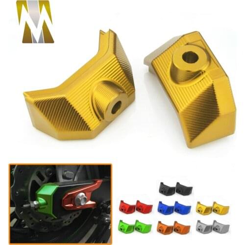 Motorcycle Rear Fork Chain Adjuster Block Fork Spindle Cap Accessories For Kawasaki Z800 Z-800 2013 2014 2015 Decoration Parts