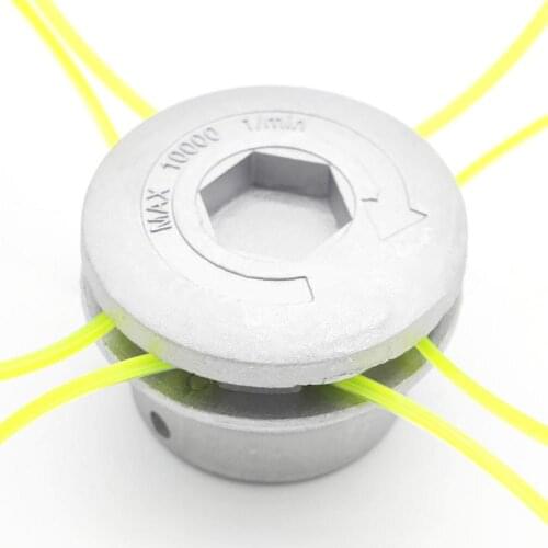 4 in 1 5.5cmx5cm Aluminum Line Bump Cutting Trimmer Head Nylon Grass Strimmer Constructed Lawn Mower Accessories