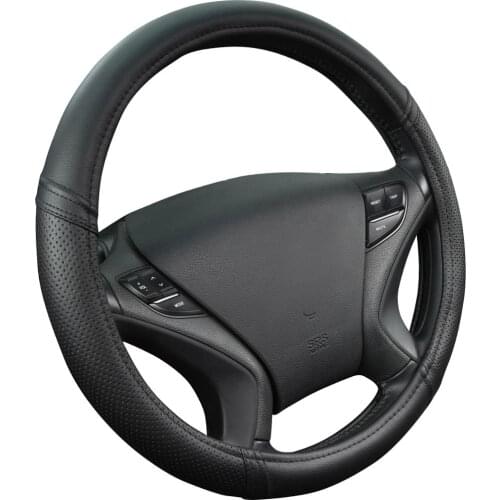 Car-pass Black PU Artificial Leather Car Steering Wheel Cover for Lada Granta 2018-2019 Priora 2 2013-2018 Kalina 2