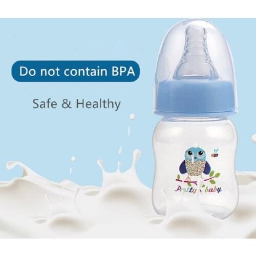 60ml Portable Newborn Nursing Nipple Bottle Safety Silicone Pacifier Milk Water Bottles Baby BPA Free Feeding Bottle