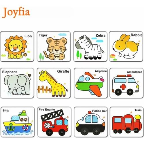 Kids Water Drawing Card Coloring Book & Magic Pen Animal/Transportation Card Baby Painting Board Educational Toys for Children