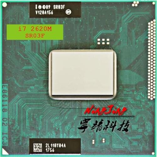 Intel Core i7-2620M i7 2620M SR03F 2.7 GHz Dual-Core Quad-Thread CPU Processor 4M 35W Socket G2 / rPGA988B