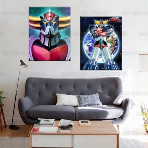 Goldorak Goldrake Anime Partyboy Grendizer Duke Super Gonagai Fleed Robot - Prints Wall Design for Living Room Home Decor