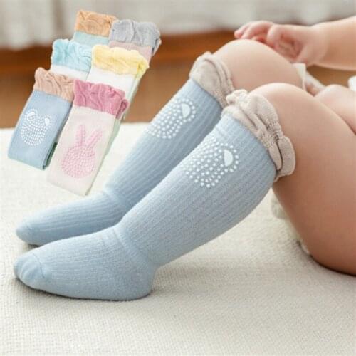 6pair/lot Newborn Baby Mesh Thin Knee Height Socking Babys Kids Toddlers Middle Tube Sockings For All Season Infant Booties