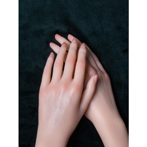 Simulation Prosthetic Hand Model Silicone Multi-functional Adjustable Long Arm Human Hand Mannequin Manicure